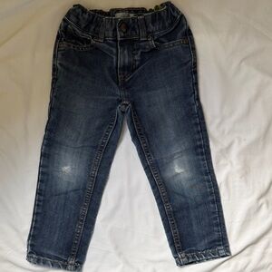 jumping beans Dark Blue Faded Stretch Denim Jeans 3t